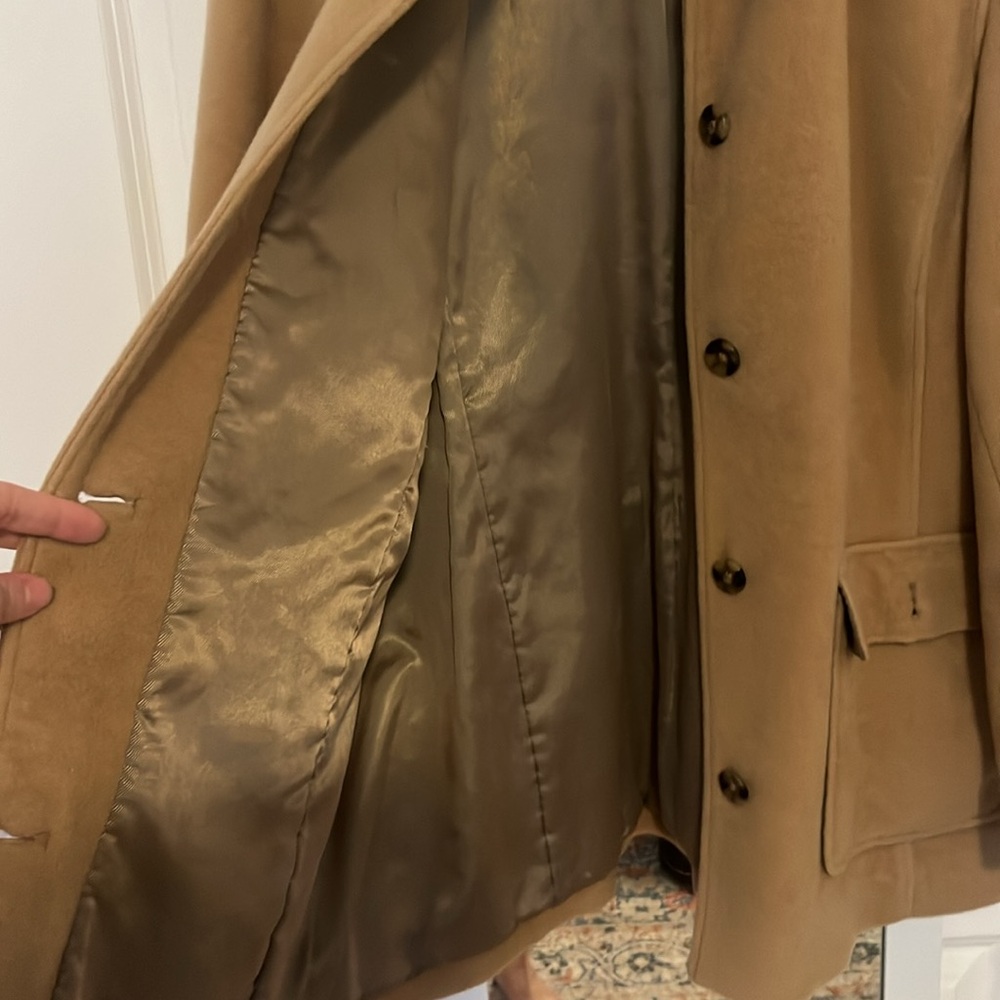 Vintage LL Bean car coat with faux suede collar - Picture 4 of 5